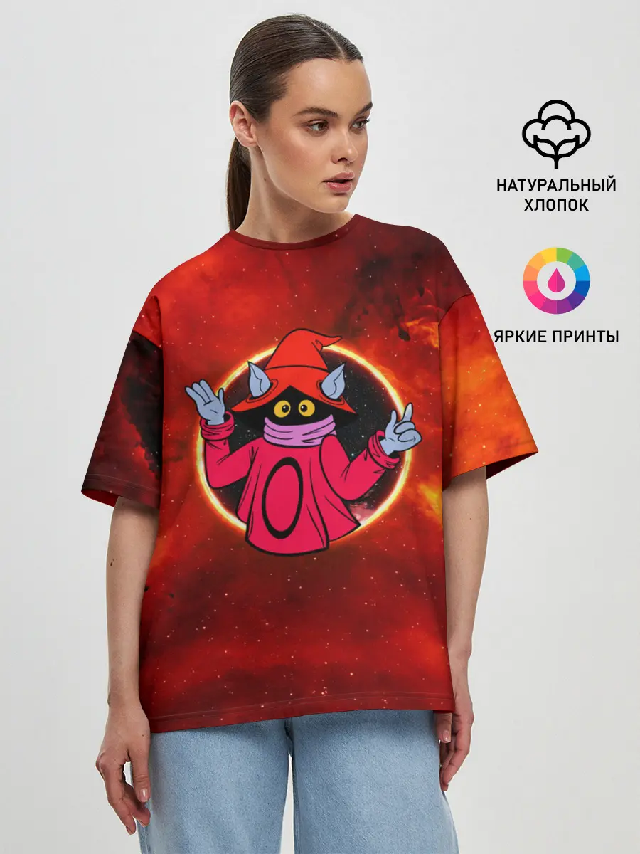Женская футболка оверсайз / COSMO ORKO | ВОЛШЕБНИК ОРКО