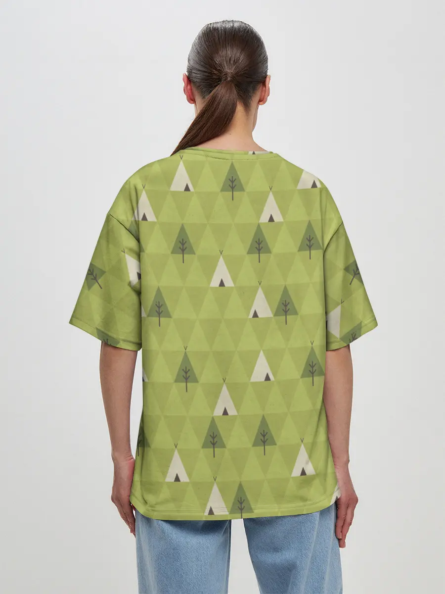 Женская футболка оверсайз / Лес | Текстура