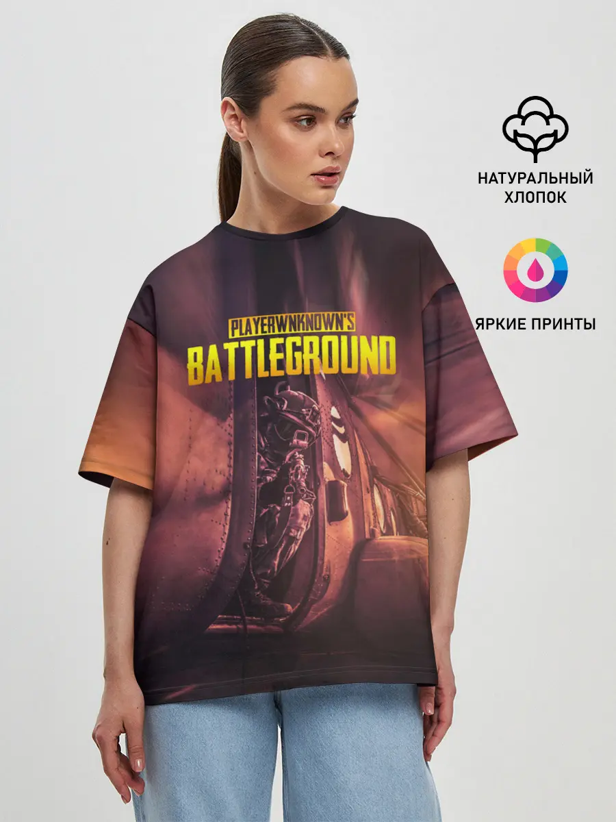 Женская футболка оверсайз / PUBG PARAMO | ПУБГ ПАРАМО