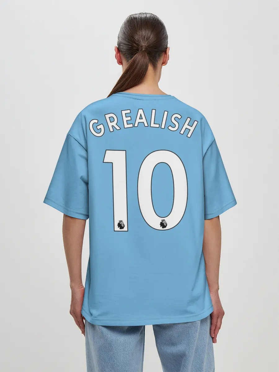 Женская футболка оверсайз / Джек Грилиш Манчестер Сити