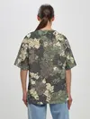 Женская футболка оверсайз / Камуфляжный рисунок из черепов