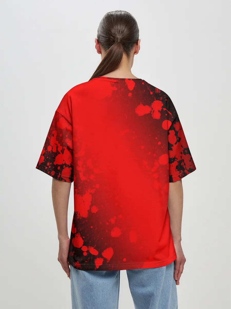 Женская футболка оверсайз / ПАБГ: Батлграунд - Брызги