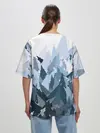 Женская футболка оверсайз / Абстрактная мазаика витраж