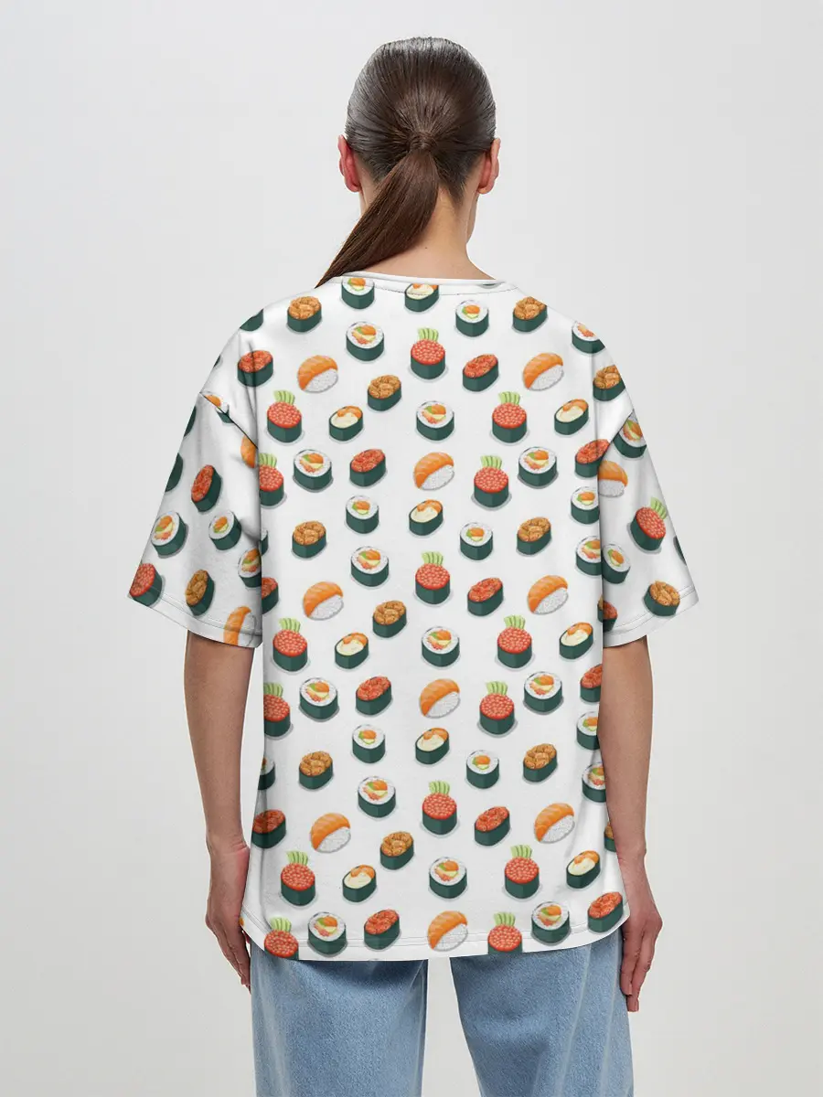 Женская футболка оверсайз / Sushi