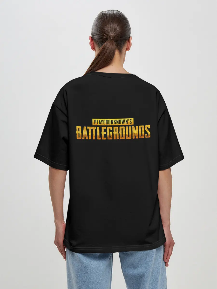 Женская футболка оверсайз / PUBG | 18+