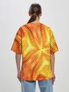 Женская футболка оверсайз / Желто-оранжевая абстракция