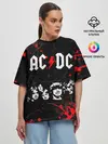 Женская футболка оверсайз / AC DC HIGHWAY TO HELL