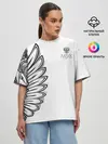 Женская футболка оверсайз / Russia | MSKSide 3D Logo