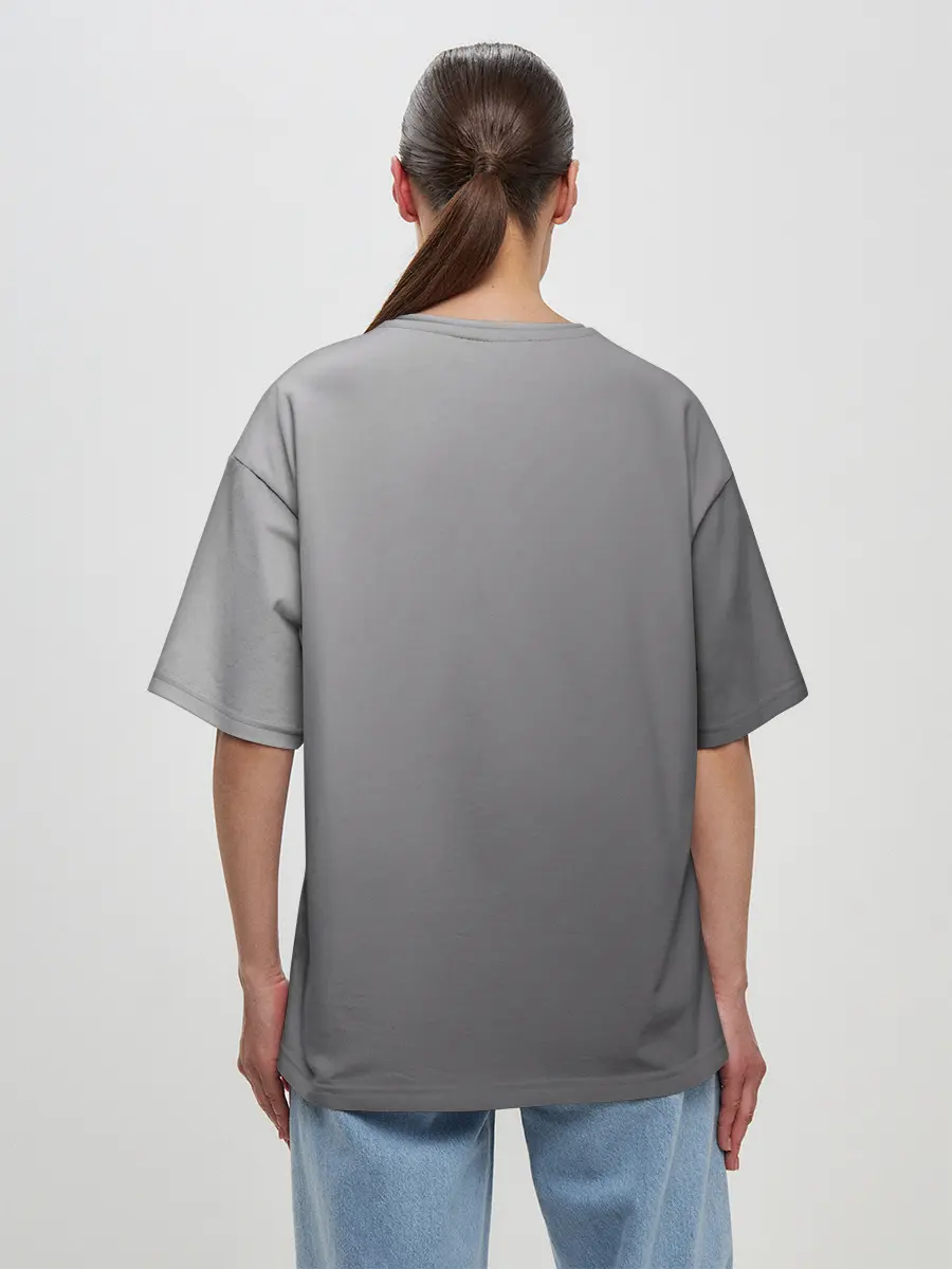 Женская футболка оверсайз / Прокачай мозги