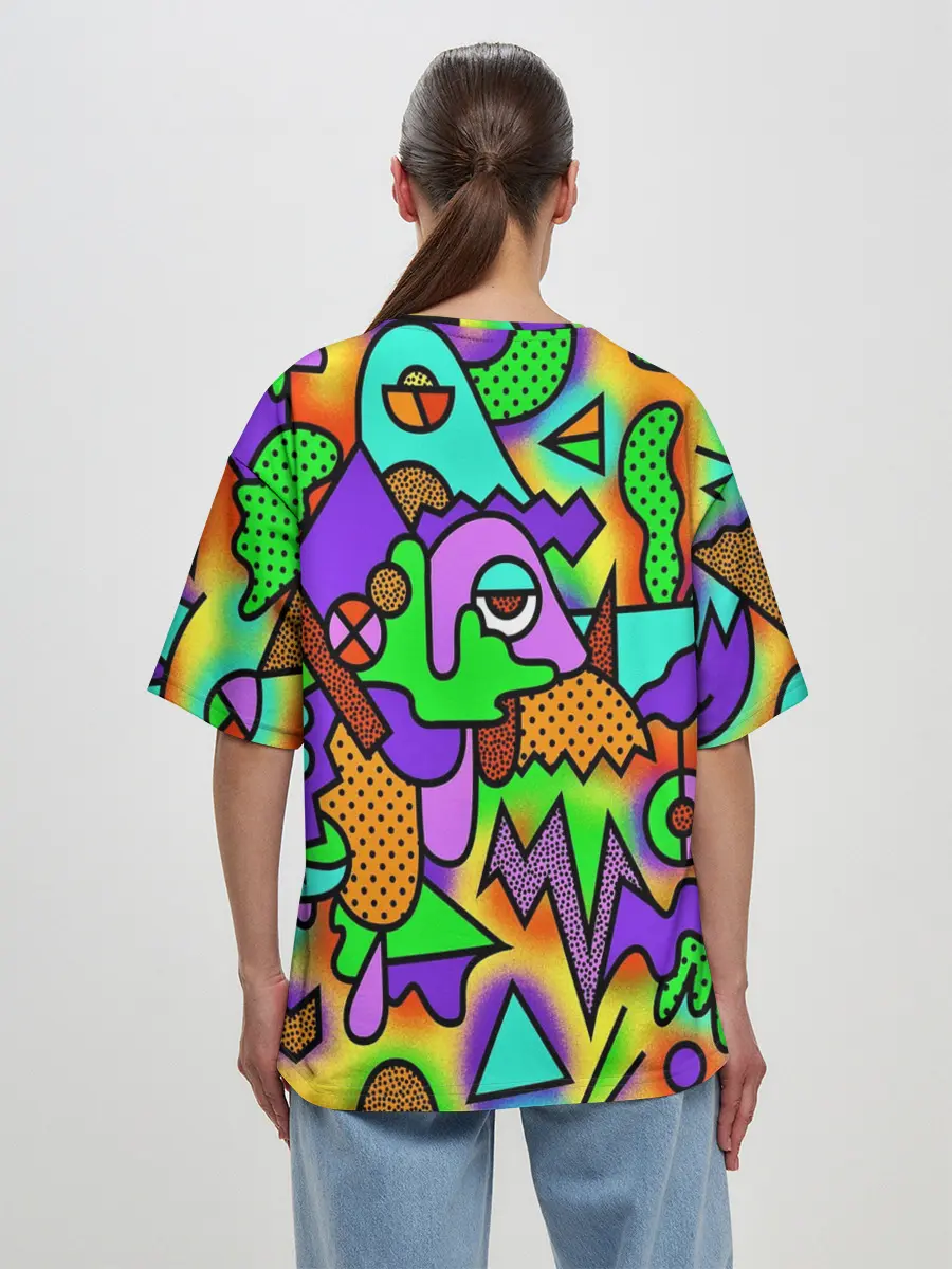 Женская футболка оверсайз / Хаус в душе и голове