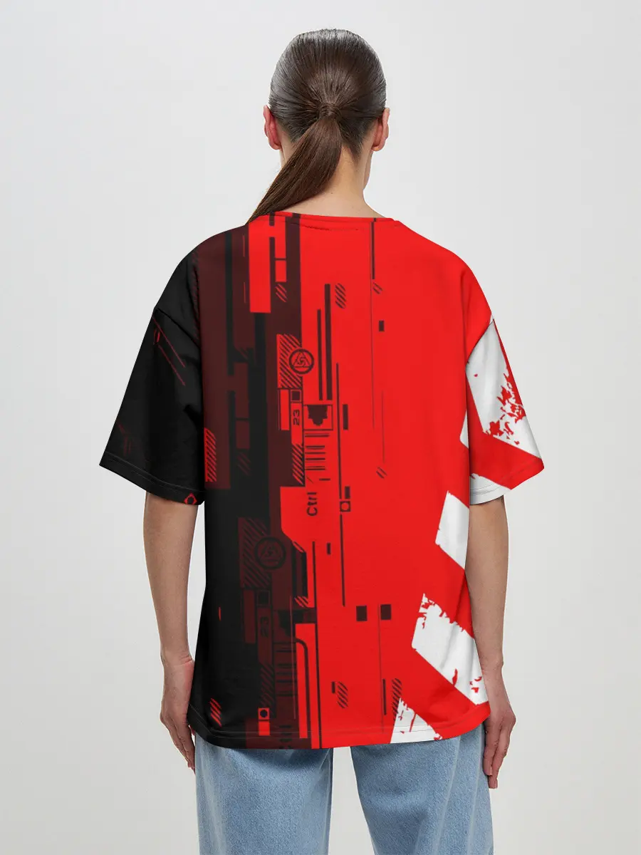 Женская футболка оверсайз / DERBI / ДЕРБИ / ТЕХНО