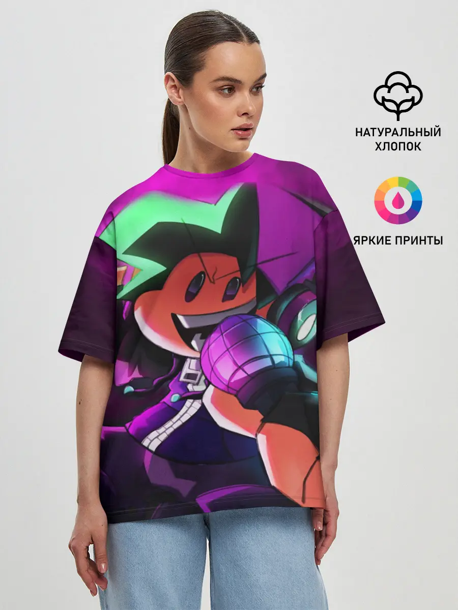 Женская футболка оверсайз / Бойфренд