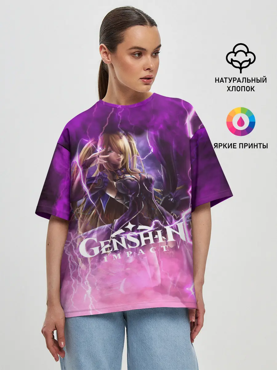 Женская футболка оверсайз / Genshin Impact | Геншин Импакт