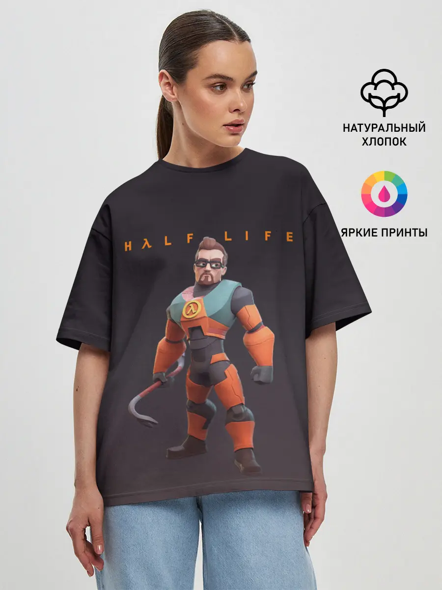 Женская футболка оверсайз / FREEMAN | ФРИМАН | HALF LIFE