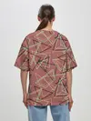 Женская футболка оверсайз / Террактовый геометрический