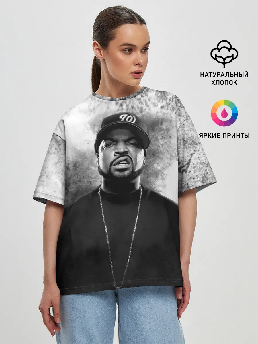Женская футболка оверсайз / Ice Cube | Айс Куб