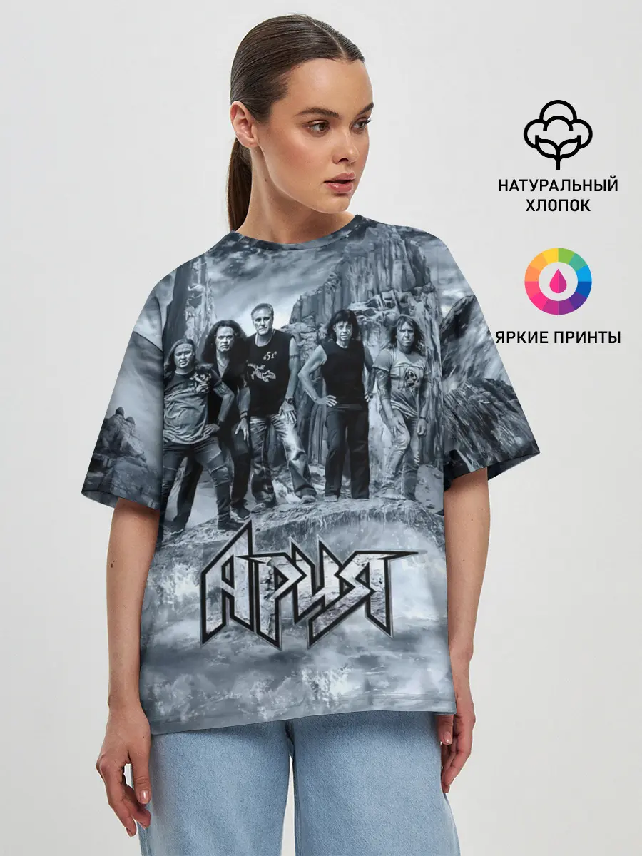 Женская футболка оверсайз / Группа Ария