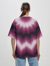 Женская футболка оверсайз / Черно-пурпурный калейдоскоп