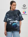 Женская футболка оверсайз / КОСМИЧЕСКИЕ ОБЛАКА