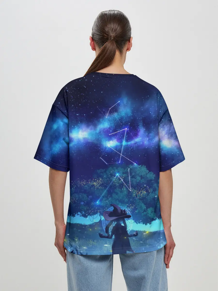 Женская футболка оверсайз / MONA GENSHIN IMPACT