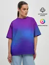 Женская футболка оверсайз / Leather gradient