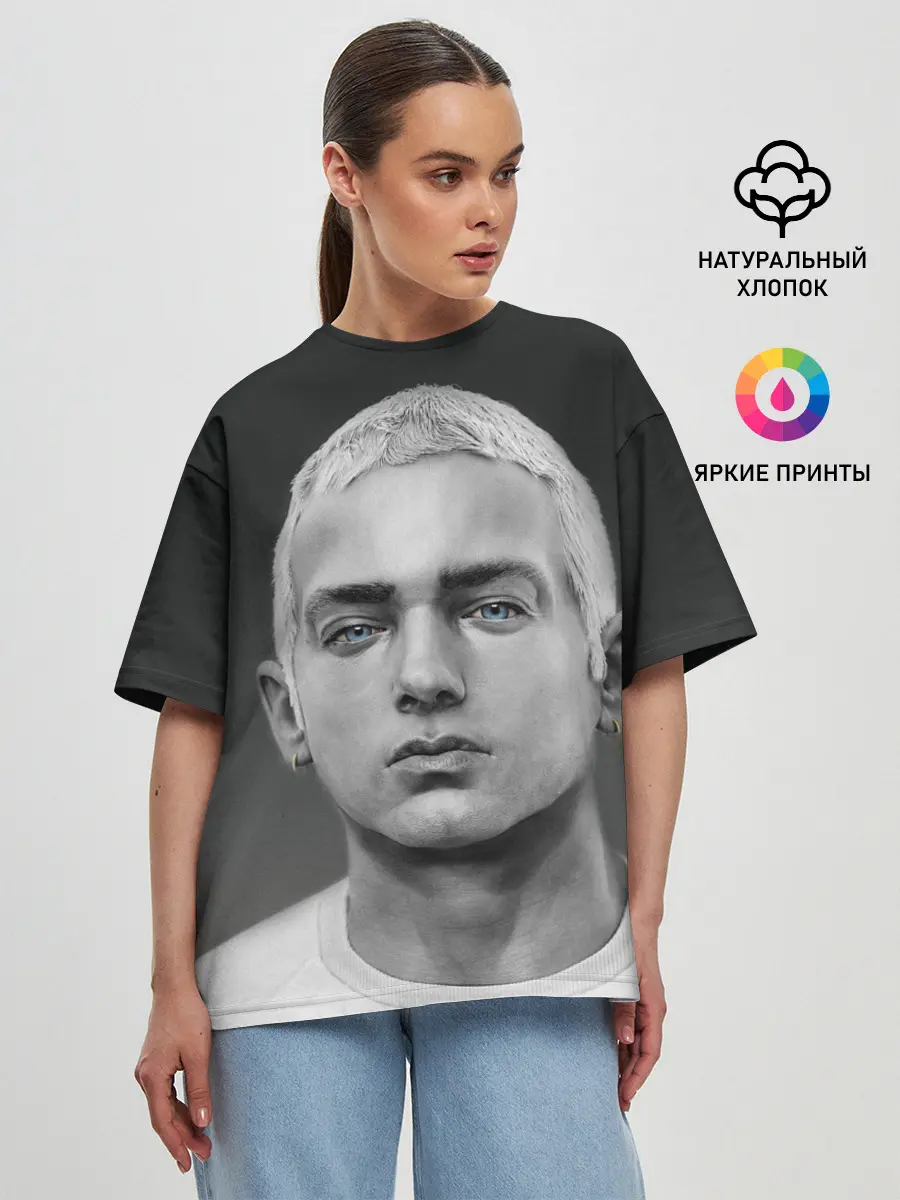 Женская футболка оверсайз / EMINEM | ЭМИНЕМ