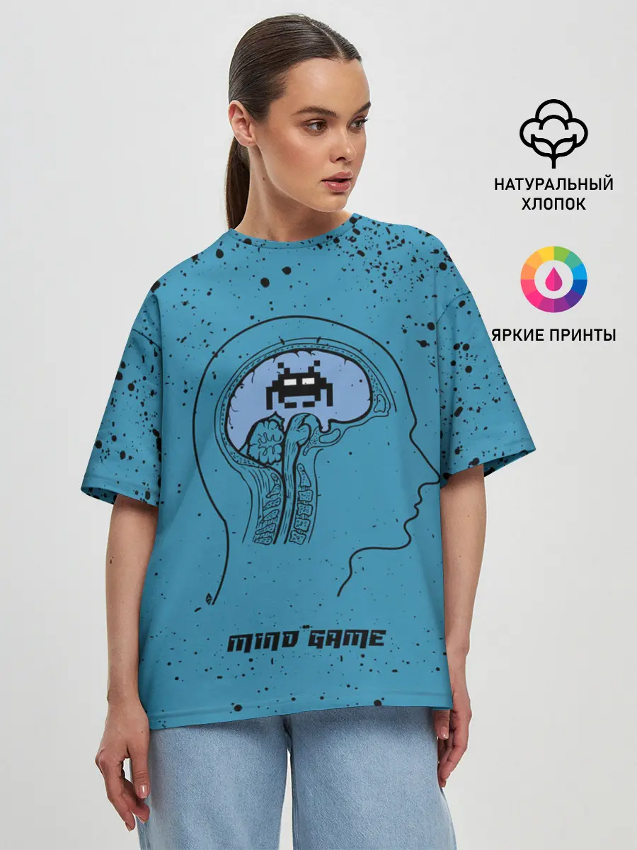 Женская футболка оверсайз / Space Invaders | Mind Game
