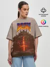 Женская футболка оверсайз / DOOM | ДУМ