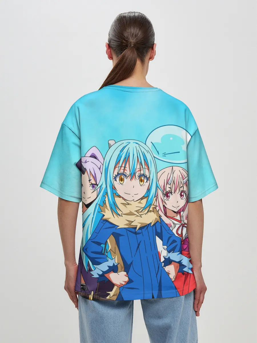 Женская футболка оверсайз / TenSura, Румиру, Шуна и Шион