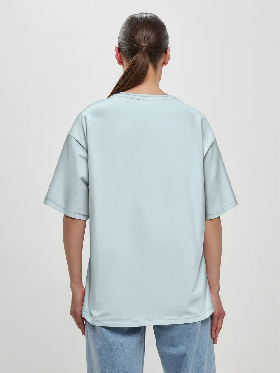 Женская футболка оверсайз / Манхва, Облачный цветок