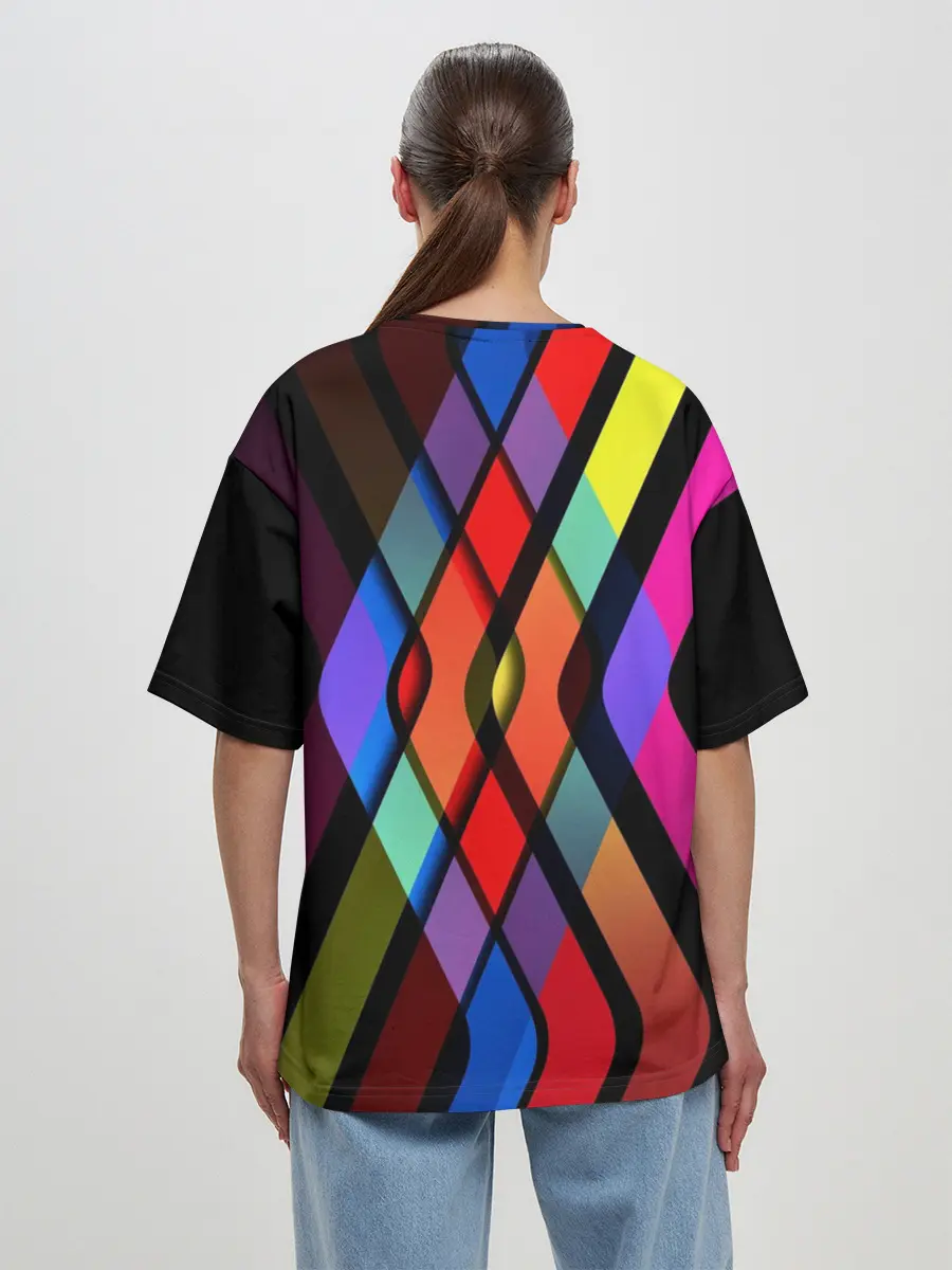 Женская футболка оверсайз / Пересечение