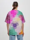 Женская футболка оверсайз / Абстрактный разноцветный узор