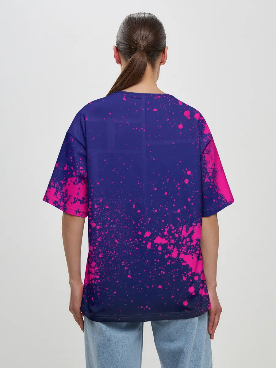 Женская футболка оверсайз / Geometry Dash