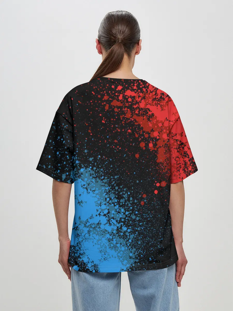 Женская футболка оверсайз / Geometry Dash