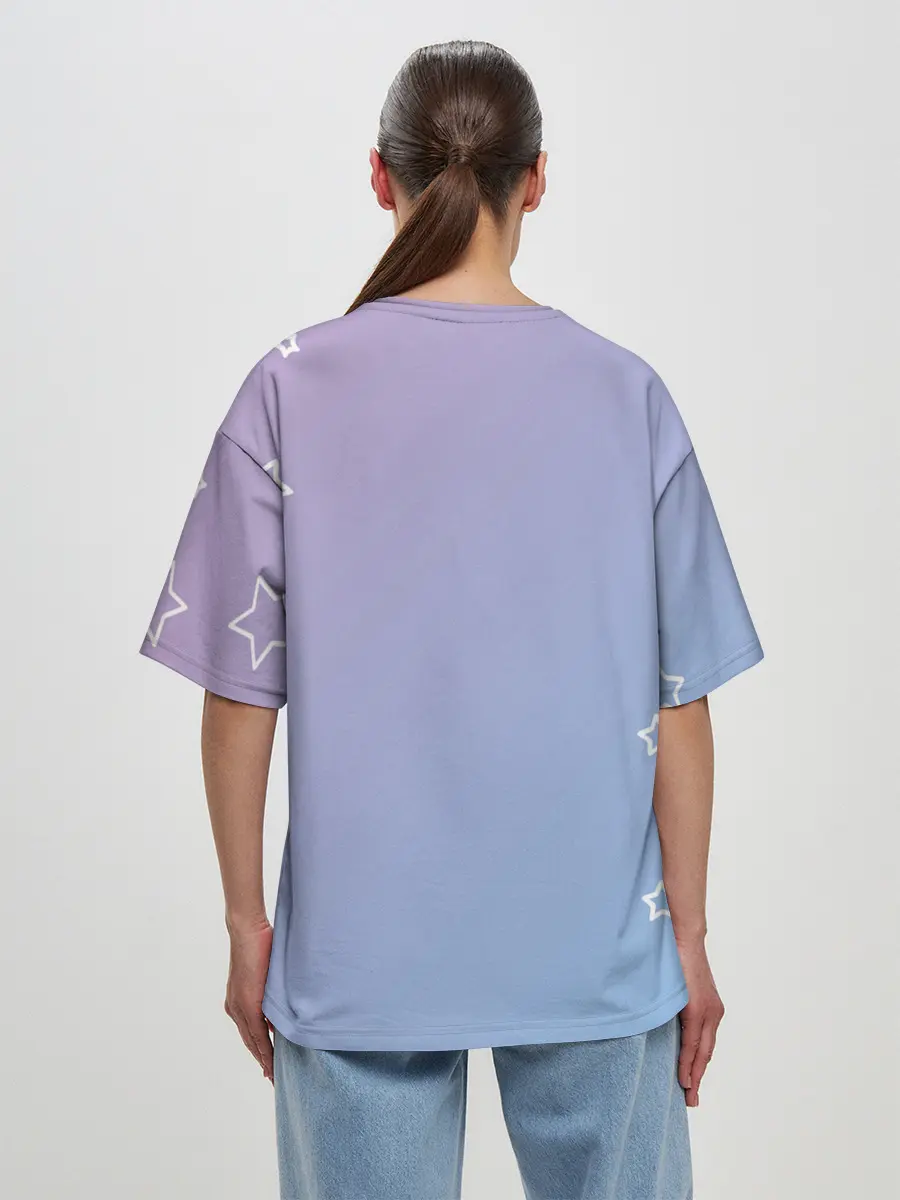 Женская футболка оверсайз / Знак Водолей