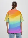 Женская футболка оверсайз / РАДУЖНЫЕ ВОЛНЫ | RAINBOW WAVES