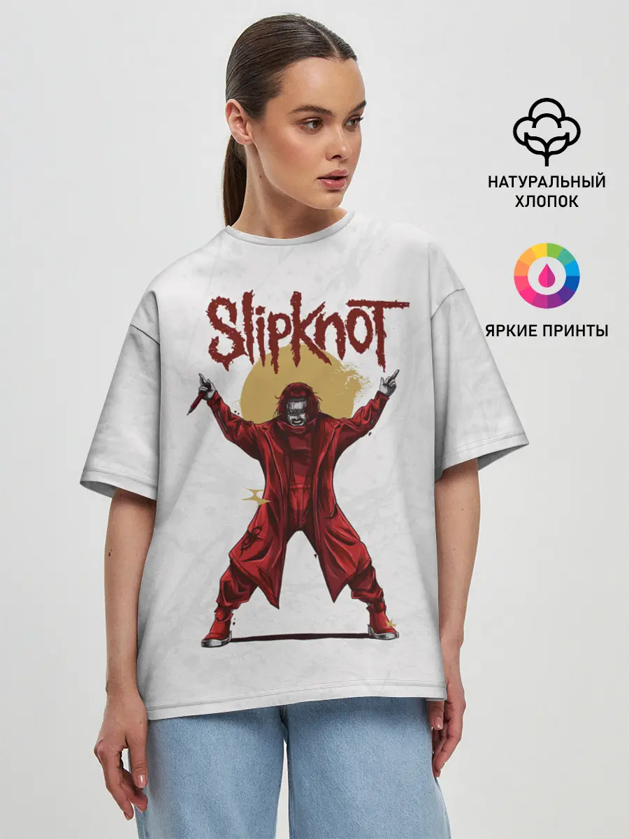Женская футболка оверсайз / COREY TAYLOR | SLIPKNOT | СЛИПКНОТ