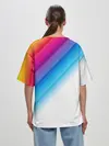 Женская футболка оверсайз / РАДУЖНЫЕ ПОЛОСЫ | RAINBOW