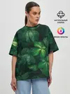 Женская футболка оверсайз / Тропическая листва | Тропики