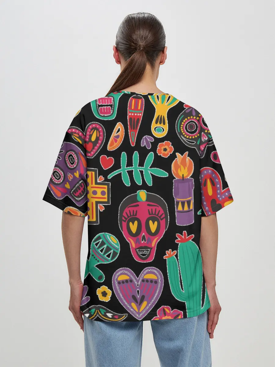 Женская футболка оверсайз / Весёлый Хэллоуин