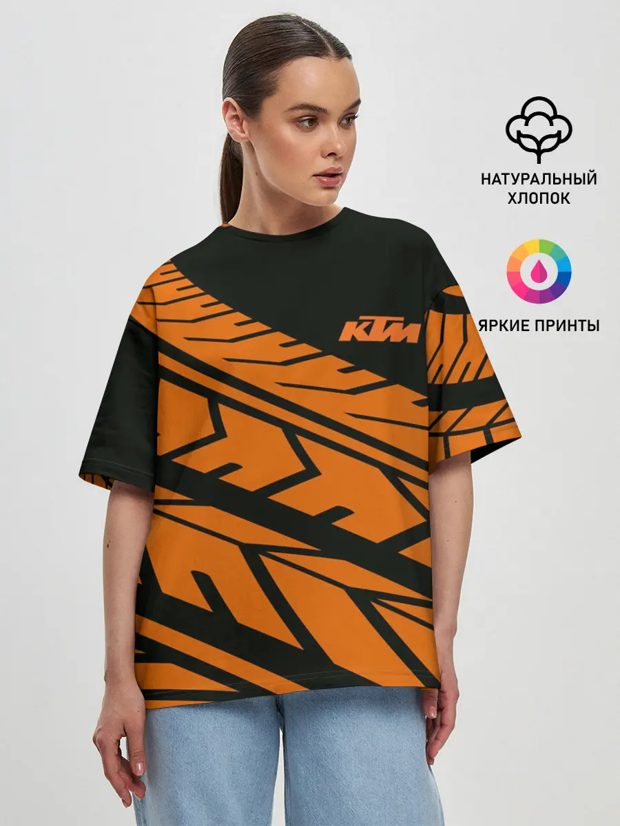 Женская футболка оверсайз / ORANGE KTM | КТМ