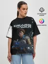 Женская футболка оверсайз / GEARS OF WAR | ШЕСТЕРЕНКИ