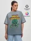 Женская футболка оверсайз / Space Invaders | Old game