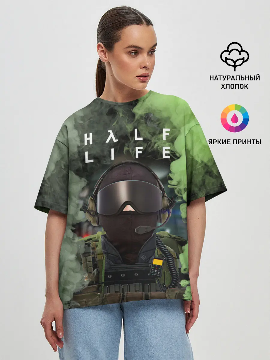 Женская футболка оверсайз / Opposing Force | Half-Life