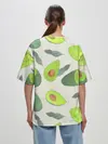 Женская футболка оверсайз / Авокадо - фруктовый паттерн