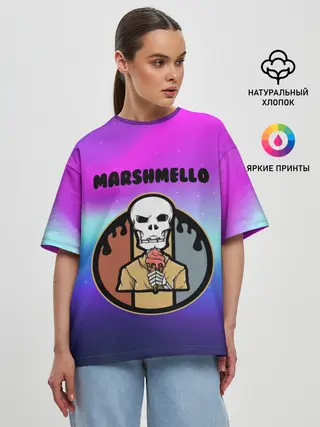 Женская футболка оверсайз / MARSHMELLO | МАРШМЕЛЛОУ