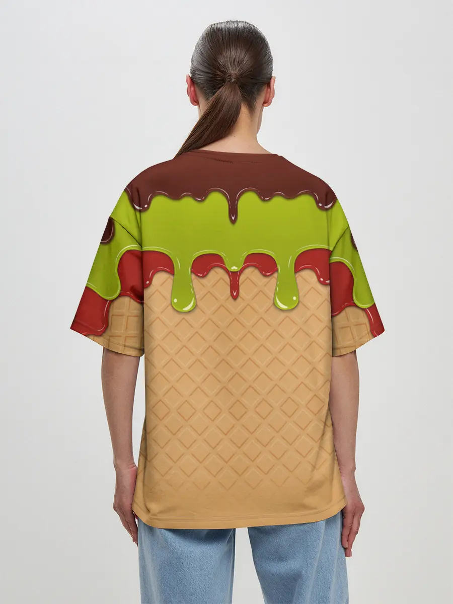 Женская футболка оверсайз / Мороженое | Ice Scream