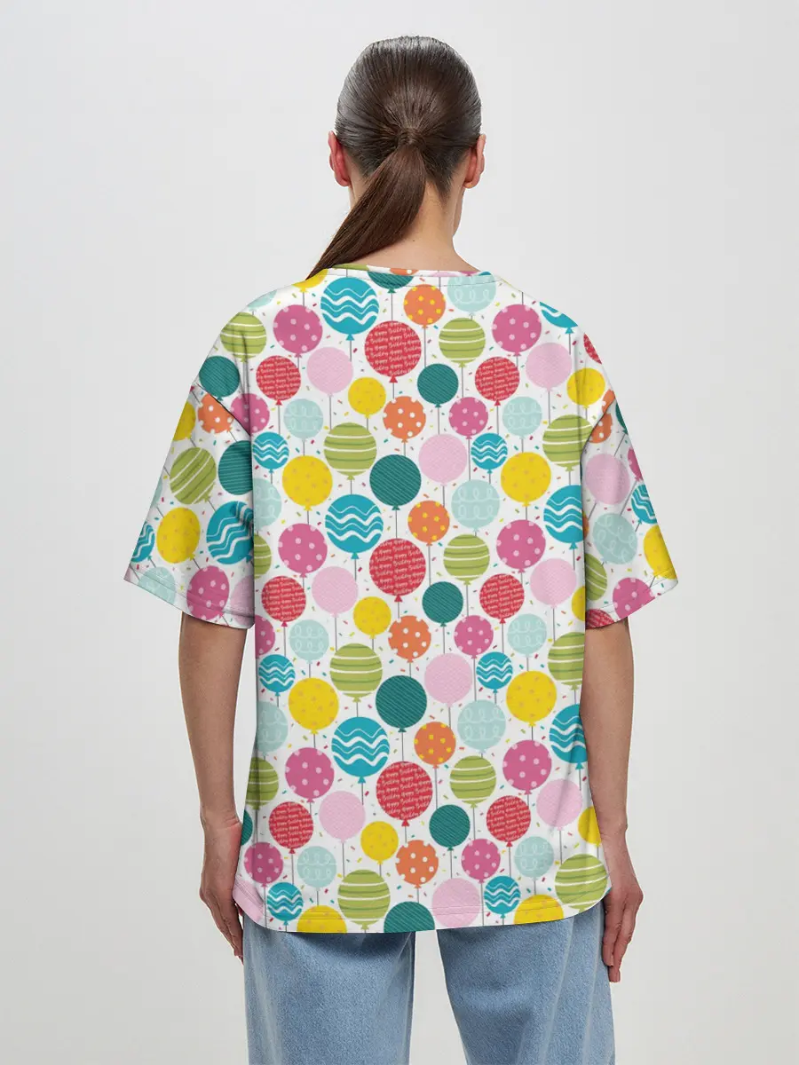 Женская футболка оверсайз / Праздник