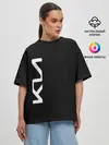 Женская футболка оверсайз / KIA CARBONE | КИА КАРБОН | LOGO