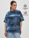 Женская футболка оверсайз / Линии неона